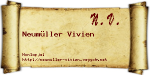 Neumüller Vivien névjegykártya